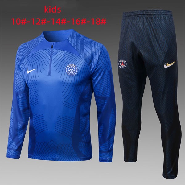 Kinder Trainings-Sweatshirt PSG 2023 Blau 3